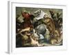 Tiger, Lion and Leopard Hunt, 1616-Peter Paul Rubens-Framed Giclee Print