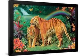 Tiger Love 2-Alixandra Mullins-Framed Art Print