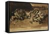 Tiger Lying Down; Tigre Couche, 1858-Eugene Delacroix-Framed Stretched Canvas