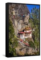 Tiger Nest, Taktsang Goempa Monastery Hanging in the Cliffs, Bhutan-Michael Runkel-Framed Stretched Canvas