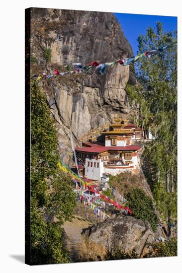 Tiger Nest, Taktsang Goempa Monastery Hanging in the Cliffs, Bhutan-Michael Runkel-Stretched Canvas