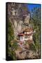 Tiger Nest, Taktsang Goempa Monastery Hanging in the Cliffs, Bhutan-Michael Runkel-Framed Stretched Canvas