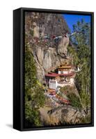 Tiger Nest, Taktsang Goempa Monastery Hanging in the Cliffs, Bhutan-Michael Runkel-Framed Stretched Canvas