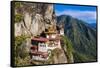 Tiger-Nest, Taktsang Goempa Monastery Hanging in the Cliffs, Bhutan-Michael Runkel-Framed Stretched Canvas