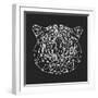 Tiger on Black-Lisa Kroll-Framed Art Print