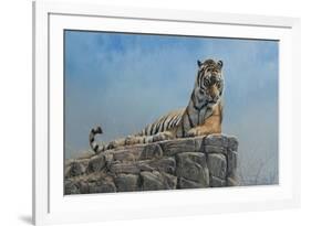 Tiger on Rock-Michael Jackson-Framed Giclee Print