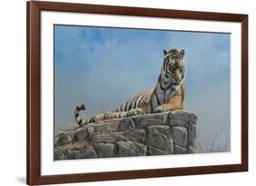 Tiger on Rock-Michael Jackson-Framed Giclee Print