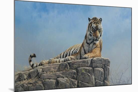 Tiger on Rock-Michael Jackson-Mounted Giclee Print