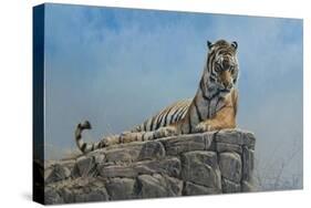 Tiger on Rock-Michael Jackson-Stretched Canvas