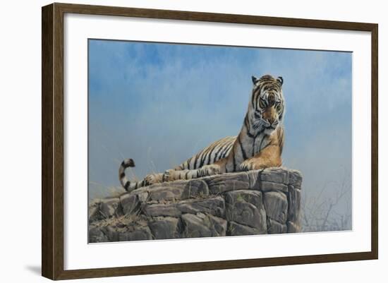 Tiger on Rock-Michael Jackson-Framed Giclee Print