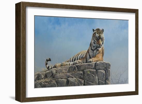 Tiger on Rock-Michael Jackson-Framed Giclee Print