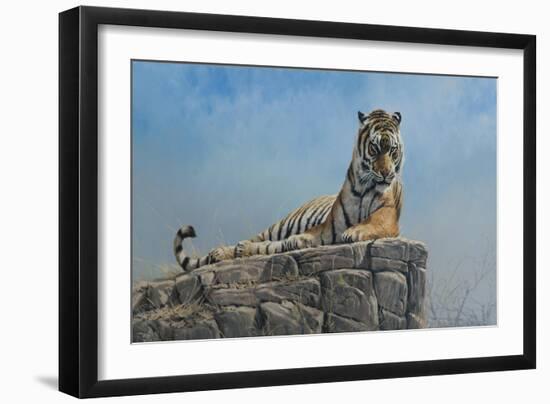 Tiger on Rock-Michael Jackson-Framed Giclee Print