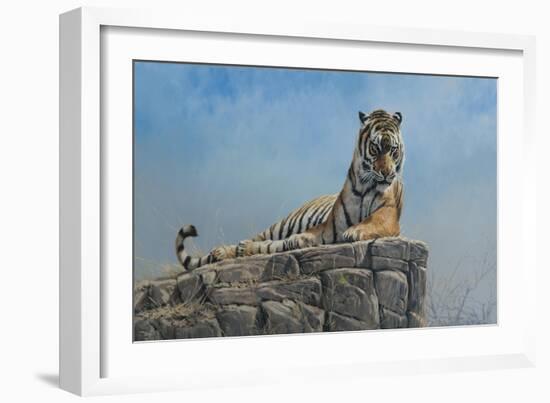 Tiger on Rock-Michael Jackson-Framed Giclee Print