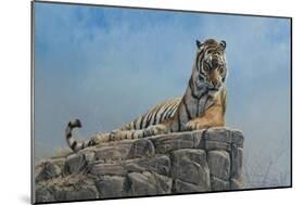 Tiger on Rock-Michael Jackson-Mounted Giclee Print