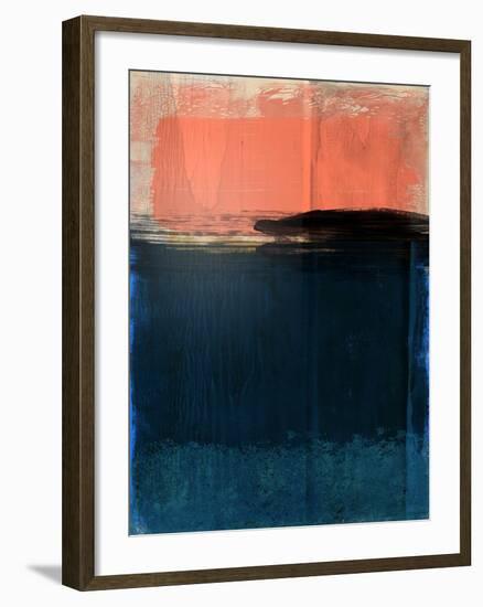 Tiger Orange and Blue Abstract Study-Emma Moore-Framed Art Print