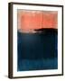 Tiger Orange and Blue Abstract Study-Emma Moore-Framed Art Print
