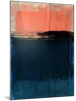 Tiger Orange and Blue Abstract Study-Emma Moore-Mounted Art Print