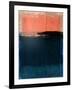 Tiger Orange and Blue Abstract Study-Emma Moore-Framed Art Print