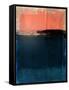 Tiger Orange and Blue Abstract Study-Emma Moore-Framed Stretched Canvas