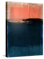 Tiger Orange and Blue Abstract Study-Emma Moore-Stretched Canvas