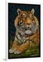 Tiger - Paper Mosaic-Lantern Press-Framed Art Print