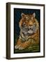 Tiger - Paper Mosaic-Lantern Press-Framed Art Print