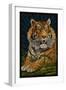 Tiger - Paper Mosaic-Lantern Press-Framed Art Print