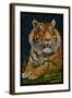 Tiger - Paper Mosaic-Lantern Press-Framed Art Print