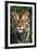 Tiger Portrait by Bamboo Leaves (Captive Animal)-Lynn M^ Stone-Framed Photographic Print