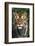 Tiger Portrait by Bamboo Leaves (Captive Animal)-Lynn M^ Stone-Framed Photographic Print