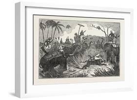 Tiger Retreating into the Jungle-null-Framed Giclee Print