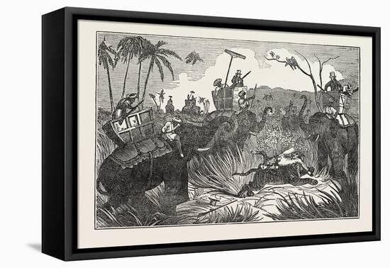 Tiger Retreating into the Jungle-null-Framed Stretched Canvas