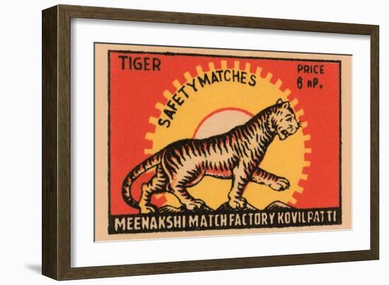 Tiger Safety Matches-null-Framed Art Print