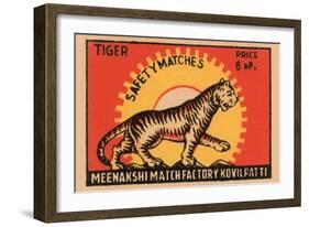 Tiger Safety Matches-null-Framed Art Print