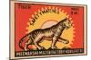 Tiger Safety Matches-null-Mounted Art Print