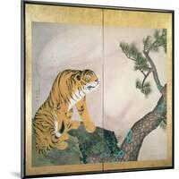 Tiger Screen, Japanese, 1781 (Ink, Colour and Gold on Paper)-Maruyama Okyo-Mounted Giclee Print