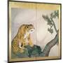 Tiger Screen, Japanese, 1781 (Ink, Colour and Gold on Paper)-Maruyama Okyo-Mounted Giclee Print