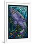 Tiger Shark Paper Mosaic-Lantern Press-Framed Art Print