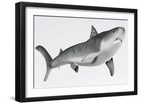 Tiger Shark Profile-null-Framed Art Print