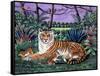 Tiger with Cubs, 1988-Liz Wright-Framed Stretched Canvas