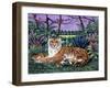 Tiger with Cubs, 1988-Liz Wright-Framed Giclee Print