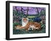 Tiger with Cubs, 1988-Liz Wright-Framed Giclee Print