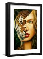 Tiger Within-Jim Warren-Framed Premium Giclee Print