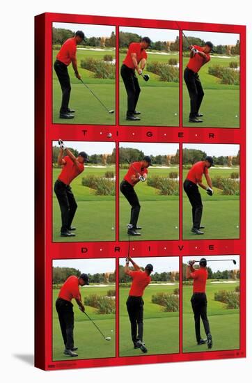 Tiger Woods - Drive-Trends International-Stretched Canvas