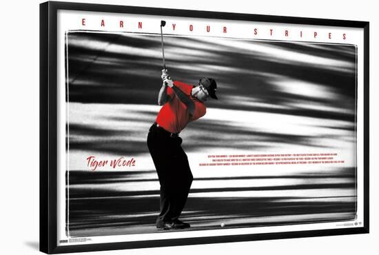 Tiger Woods - Earn Your Stripes-Trends International-Framed Poster