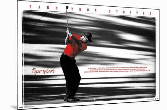 Tiger Woods - Earn Your Stripes-Trends International-Mounted Poster