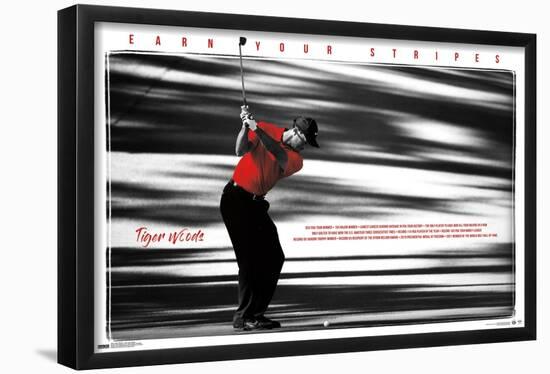 Tiger Woods - Earn Your Stripes-Trends International-Framed Poster