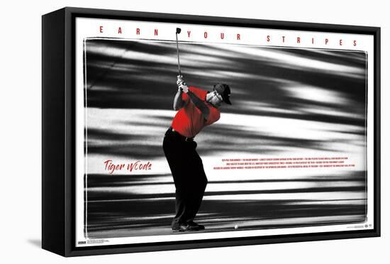 Tiger Woods - Earn Your Stripes-Trends International-Framed Stretched Canvas