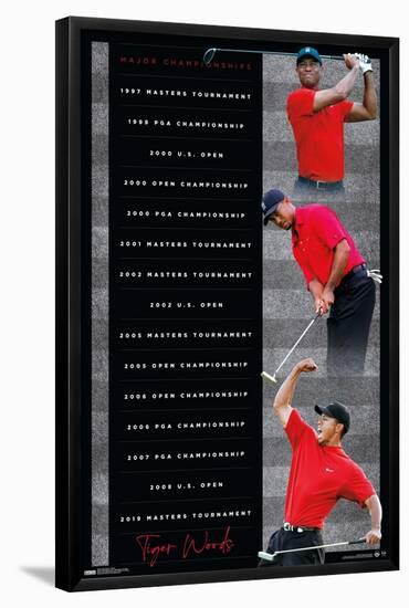 Tiger Woods - Majors-Trends International-Framed Poster