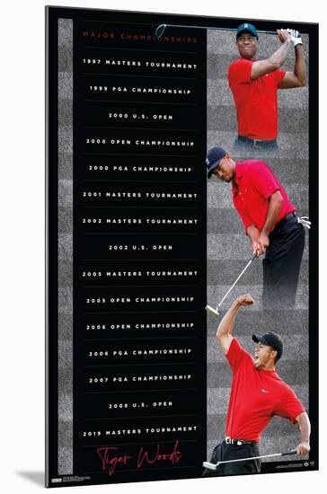 Tiger Woods - Majors-Trends International-Mounted Poster